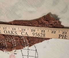 Victorian Crocheted Womens Shirtwaist Sz. Sm. Flowers High Collar Costume Teas