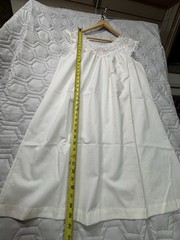 Sears Perma Prest Vintage Babydoll Nightgown White Lace Size L 38/40 2104