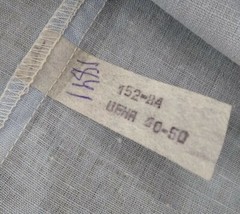 Vintage blue linen dress with embroidery 1980s USSR Ukraine Soviet Original