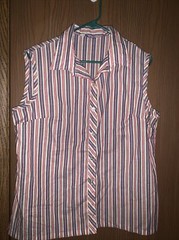 MISS FASHIONALITY Size 38 Medium Made In USA 90s BUTTON-UP Crop Top sleeveless
