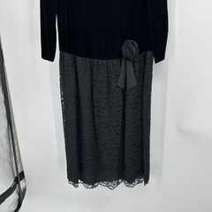 LANZ ORIGINALS dress black 12 cocktail dark romantic gothic midi vintage 80s