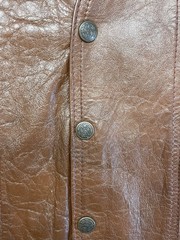 VTG Rustic Genuine Leather Vest Large (42) Mexico Cowboy Ranch Style Motorcycle