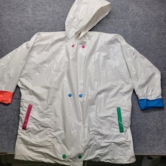 VTG 80s 90s Slippery When Wet Wippette Vinyl Raincoat Jacket Retro Size Medium