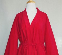 Vintage VANITY FAIR Lightweight Polyester RED Belted Robe Size Medium