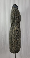 Vintage Taurus II Brown & Black Snakeskin Print Dress & Matching Belt Size 10