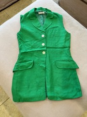 Rare Karl Lagerfeld Chanel designer Vintage Green 2 Piece Size DE 42 US M