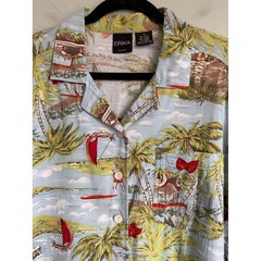 Erika Women’s Vintage Hawaiian Button Up Shirt Tropical Vacation Size 1X EUC