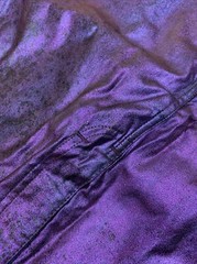Vintage Palmer E Palmer Australia Teal Purple Holo Painted Skirt 80s 90s Sz 10