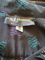Womens black XL Vintage dress 3/4 sleeve S.L.fashions RN 67560 USA