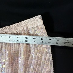 Stenay Womens XL Pink Silk Beaded Sequin Pearl 2Pc Skirt Blouse India VTG