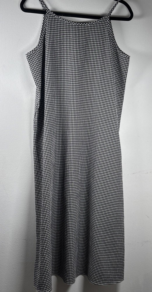 VTG Amy Too Gingham Midi Slip Dress 90s Grunge Cottagecore Spaghetti size 18.5