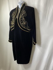 Vintage Vanna White Velvet Little Black Dress Size 16 Gala Event Regency Royal