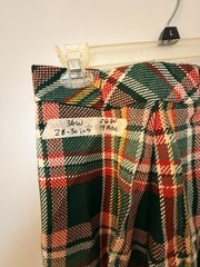 VTG 70’s Bobbie Brooks Bell Bottom Pants Plaid 26” Waist XS Retro Hippie