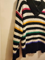 Vintage Gitano 100% Acrylic Striped Multicolored Sweater Long Sleeve Large