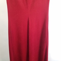 Vtg Patty O’Neil High Collar Asian Inspired Maxi Arnel Sueded Red XS Size 0 2