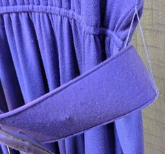 Vintage 1980’s Peter Popovitch Dress XS–S Plum Teal Appliqué Belted Power Look.