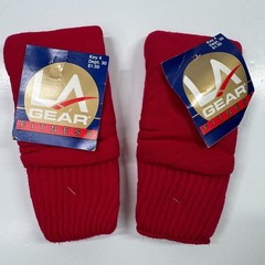 Vintage LA Gear Slouchy Socks Red 80s/90s New with Tag Lot of 2