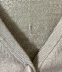 Vintage Ann Taylor Silk Blend V-Neck Button-up 3/4-Sleeve Cardigan, Tan XS