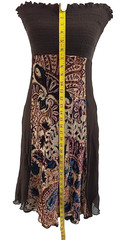Vintage 100% Silk Smocked Dress Sz M Colorful Velvet Burnout