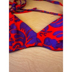 60s Vintage Bright Psychedelic Print Bikini Set Sz SM