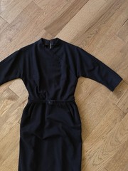 Vintage 1950s Audrey Hepburn Style Black Pencil Dress Wiggle Dress Day to Night