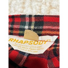 Vintage Rhapsody by Glazier 70s Red Plaid Pleated Skirt Punk Rock Midi Chicago