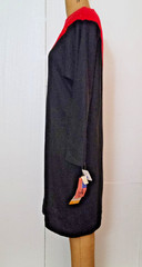 VTG 1980’s D’Albert Ltd Power dress- Red & Black Colorblock – studded USA Made