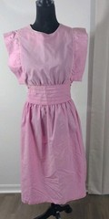 Vintage 60s 70s Pink Pinafore Midi Dress Goody Made in USA Size M / L (Fits…