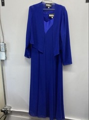 Vintage Y2K Ursula of Switzerland Women’s Royal Blue Formal Dress Set Sz 10