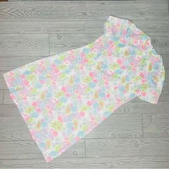 Vintage hand made floral retro dress size med ( see measurements) short sleeve