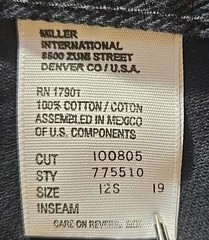 Vintage Rockies Size 12S Black Denim Jeans