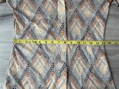 VTG Casual Corner Button Up Blouse Top Women’s Size S 1970s Silky Geometric