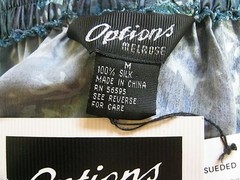VTG 90’s Options Melrose Sueded 100% Silk Skirt Size Medium Muted Colors Floral