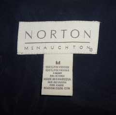 Norton McNaughton Flowers Floral Blue Tie Back Dress Medium Vintage 1980s 1990s