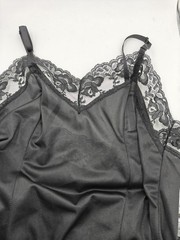 Vintage Black Lacey Women’s Medium Black Cami IGLWU Secretary Goth Sexy EVC