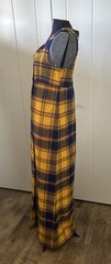 Vintage 1960’/70’s Fritzi Of California Plaid Wool Button Front Maxi Dress
