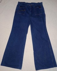 Vintage Maverick Jeans~ Dark Wash ~Womens 15×30 ~Denim Flare Leg ~70s Disco