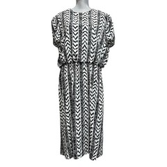Lorac Original Lady Carol Blouson Dress 16/18 Geometric Abstract Disco 70’s 80’s