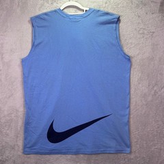 Nike Womens Sleeveless Top XL Blue Vintage 90s Made in USA Big Swoosh 220150-448