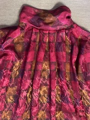 DAVID MATTHEW Women 14 Vintage 80’s Blouse Multicolor Bright Long Sleeve, EUC