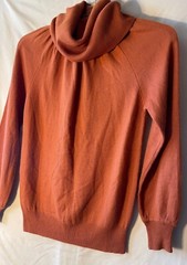 VINTAGE SOCIETY TURTLENECK ACRYLIC SWEATER, Terracotta, M 38″ Bust, EUC