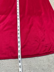Vintage Deena Nightgown Womens Medium Red Nylon Lace Dress Maxi Babydoll 80s