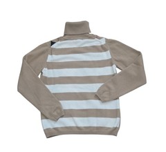 Vintage Burberry Women Cashmere Sweater In Classic Argyle Beige Turtleneck Small