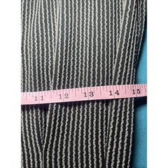 So Me Black White Striped Jumpsuit Wide Leg Button Front Boho Coastal Pockets S
