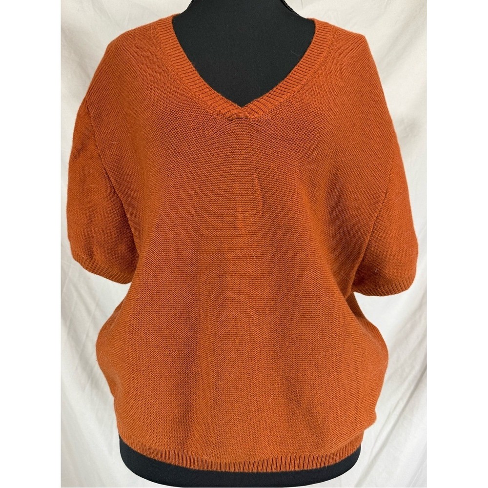 The Reset R Label Essential Wool Pullover – Rustic Orange – Medium