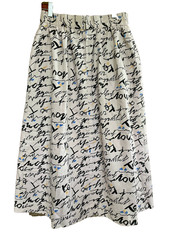 Vintag 1980s Maximalist Punk New Wave Avant Garde Midi Skirt Pockets small