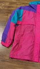 Vintage Retro 80s 90s Colorblock Winter Fall Ski Jacket Pink Purple Teal Iconic