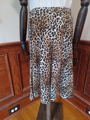 Vintage 1990s/Y2K Star Vixen Leopard Print Grunge Glam Circle Skirt