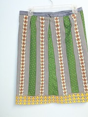 Vintage 60s Handmade Novelty Print Skirt Womens S Mod Floral Boho Cottage