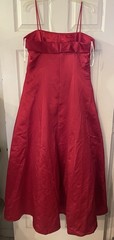 VTG Night Way Nightway Coll. Red Maxi Formal Ball Dress Gown, Sz 14 READ